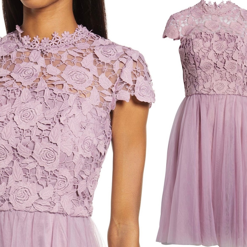 Nordstrom. Chi Chi London Lace Bodice Bridesmaid Dress